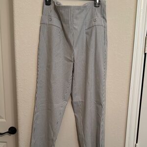 Striped High-Waisted Pants